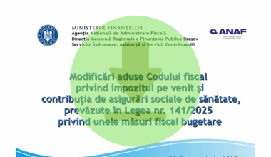 ANAF explică modificările la Codul Fiscal: impozitele pe dividende și dobânzi și noile norme CASS. Ghid PDF cu Legea 141/2025