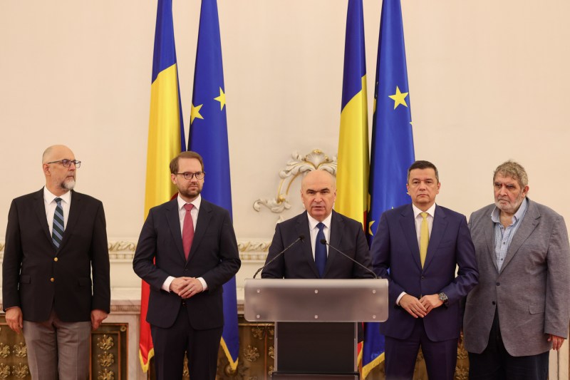 Liderii politici ai coaliției de guvernare. Inquam Photos / Octav Ganea