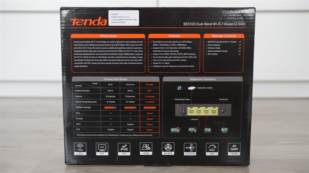 Router WIFi 7 Tenda TE6L Pro