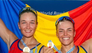 Aur și argint pentru România, la canotaj, Primele medalii, la dublu rame feminin și masculin, la Campionatele Mondiale de la Shanghai