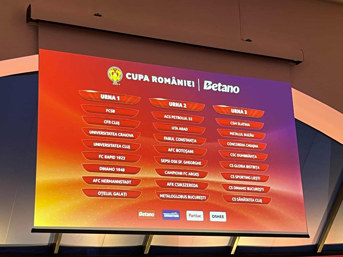 Știm grupele Cupei României Betano! Cu cine joacă FCSB, Rapid, CFR sau Craiova