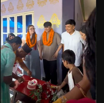 Daniela și Balaram, în Nepal FOTO: TikTok