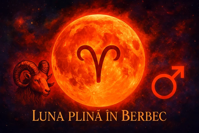 Ilustrație cu Luna Plină în Berbec Foto DMS pentru Adevărul