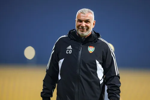 Echipa lui Cosmin Olăroiu a întors scorul în meciul Emiratele Arabe Unite - Oman 2-1. Foto: „X”, @UAEFNT