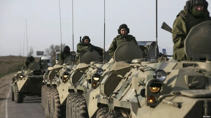 Coloana de blindate rusești/FOTO:Arhiva