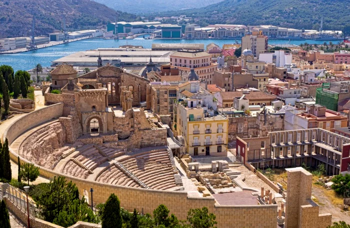 Imagine aeriană din Cartagena, Spania, cel mai însorit oraș al Europei Foto X