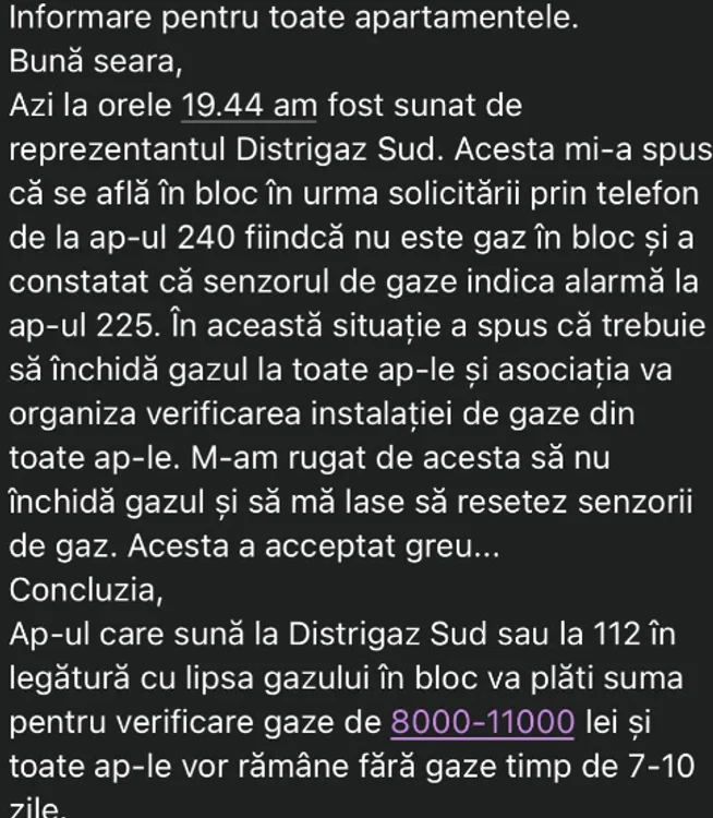 Un alt utilizator a postat următorul anunț primit de la administrator. FOTO: arhiva personala/reddit