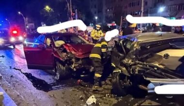Accident grav în Capitală, pe Calea Rahovei, cu trei mașini implicate: două persoane au fost rănite, iar șoferița vinovată a părăsit locul faptei