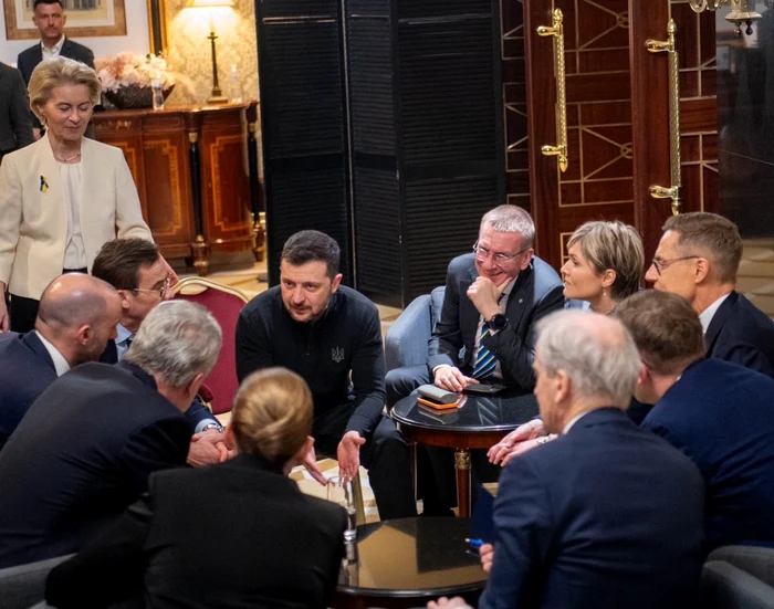 Volodimir Zelenski, înconjurat de lideri UE/FOTO:Arhiva