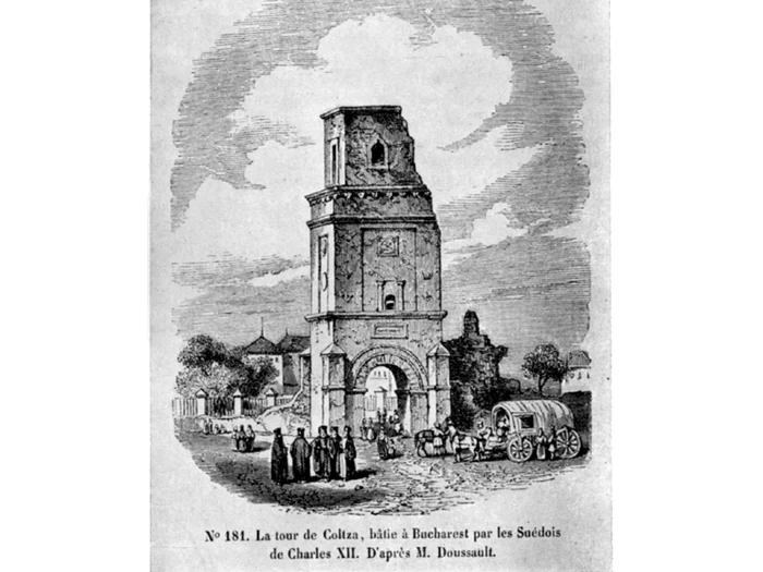 Turnul Colțea, prăbușit după cutremurul din 1802/FOTO: Wikipedia