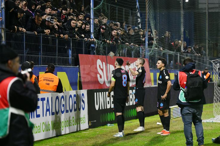 Scandal la finalul meciului istoric dintre Metaloglobus și FCSB / FOTO: Cristi Preda (GSP.ro)