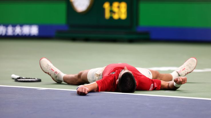 Novak Djokovic - „sferturi” la Shanghai în condiții dificile Foto: Guliver/GettyImages