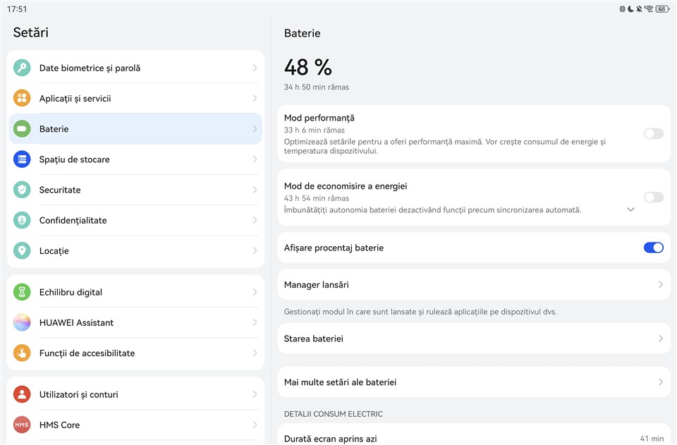 Autonomie tableta Huawei MatePad 12 X PaperMatte Edition 2025
