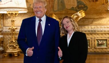 Donald Trump si Giorgia Meloni