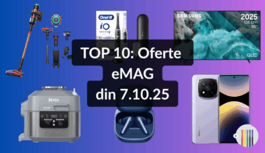 Oferte eMAG din 7.10.25 (televizor QLED Samsung în ediție 2025 cu reducere de 10%, cel mai nou aspirator Dyson la promoție în Genius Days, multicooker Ninja cu 10 programe la preț atractiv etc)