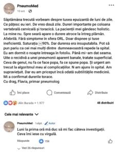 flavia grosan mesaje conspirationiste coma plamani