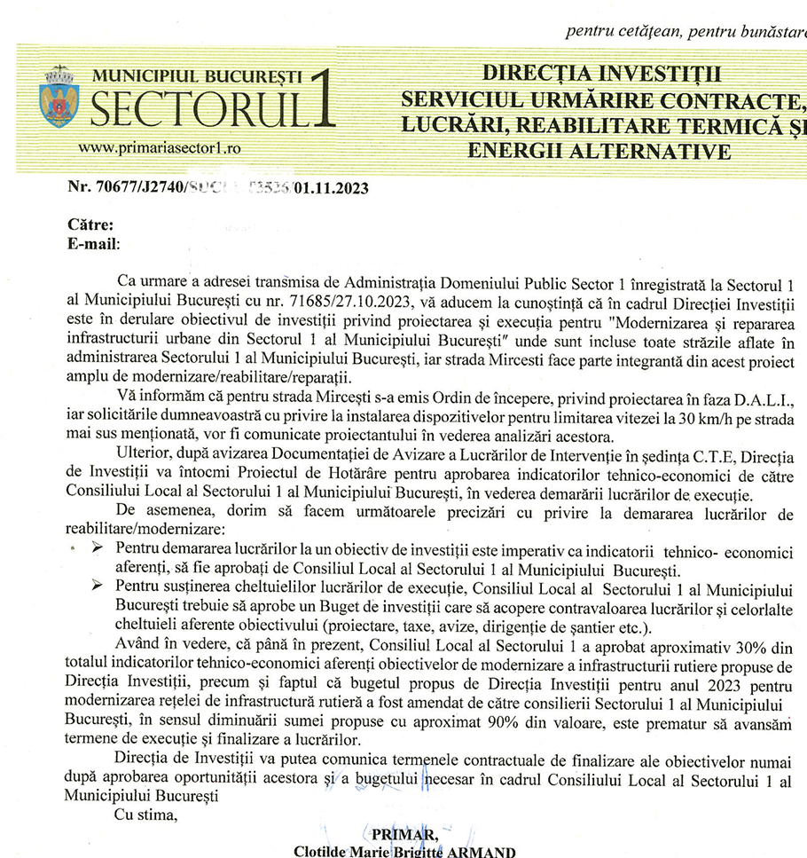 captura raspuns primărie Clotilde Armand