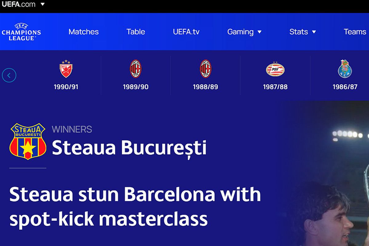 FCSB, măsură oficială după ce UEFA a „mutat” Cupa Campionilor la Steaua: „Sunt induși în eroare!”
