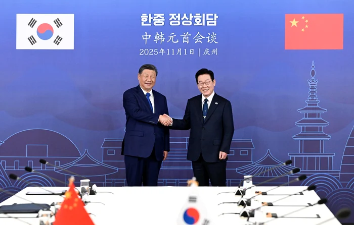 Xi Jinping si noul președinte al Coreei de Sud, Lee Jae Myung. FOTO: X/@RecordGBA