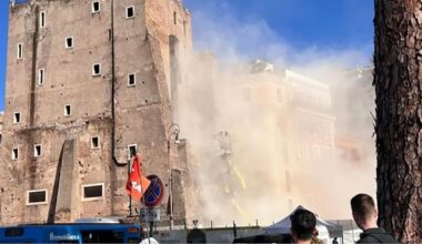 O parte din turnul medieval de lângă Colosseum s-a prăbușit la Roma, în timpul unor lucrări de renovare. Un muncitor român, prins sub dărâmături