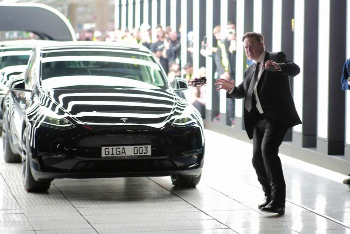 Elon Musk, la inaugurarea unei fabrici Tesla. FOTO EPA EFE