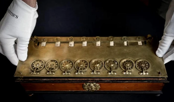 Celebra invenţie a lui Blase Pascal, La Pascaline. FOTO:  Casa de licitaţii Christie’s