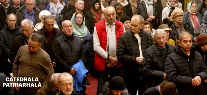 Gigi Becali la Catedrala Patriarhală  Foto/Captură Trinitas TV