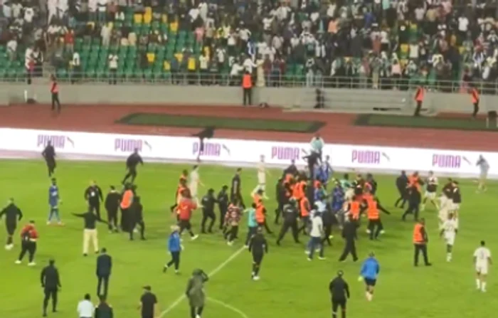 Scene Violenta la meciul lui Refghecamof din Liga Campionilor Africii  Foto/TikTok
