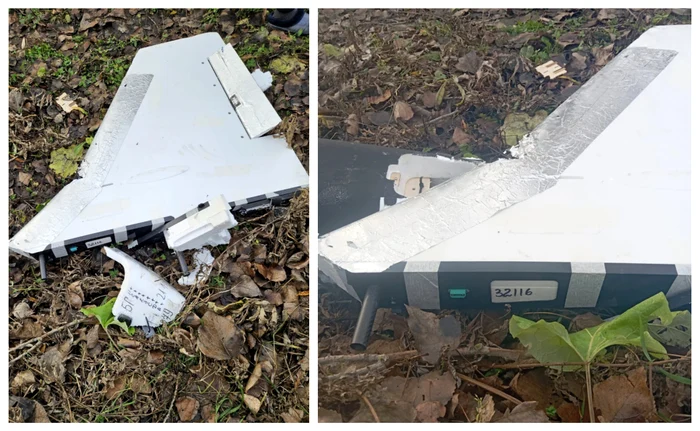 Drona găsită la Puiești. FOTO: Facebook/Vaslui TV