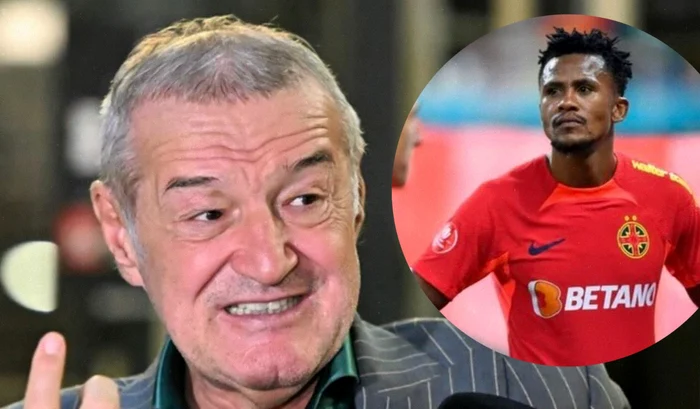Gigi Becali, dezamăgit de Ngezana  Foto/Colaj Facebook-Sportspictures 