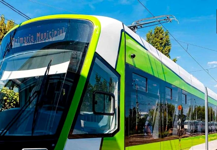 Tramvai oprit în stație FOTO: Arhivă 