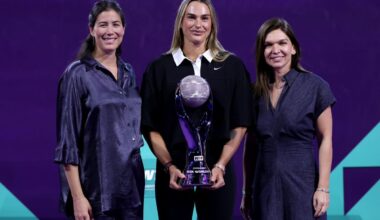 Simona Halep, momentul serii la Turneul Campioanelor, alături de Aryna Sabalenka și Garbine Muguruza