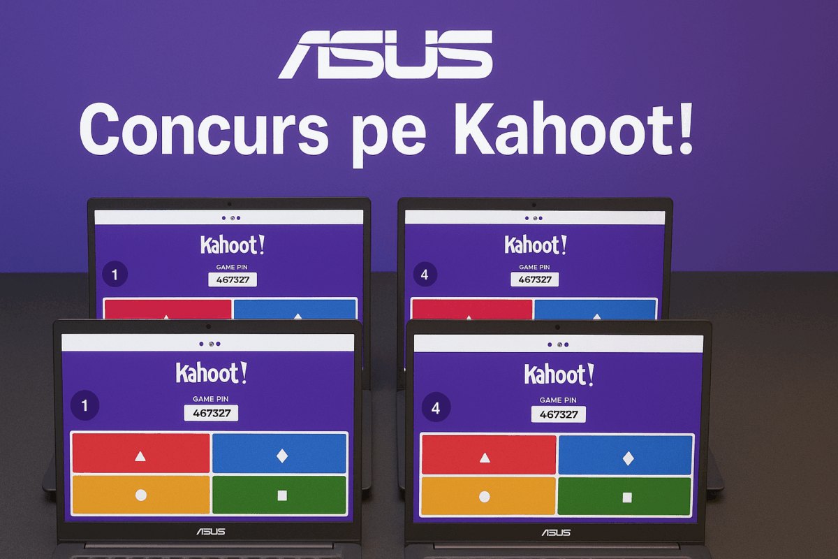 Competiție pe Kahoot! cu premii de 20.000 lei de la ASUS pentru liceenii cu vârsta de minim 16 ani prin ASUS Challenge Quiz Masters