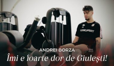 Andrei Borza, despre recuperare: „Mi-e foarte dor de teren, de Giulești! Abia aștept să revin!"