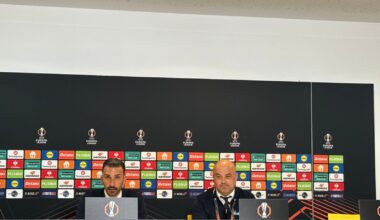 Elias Charalambous la conferința de presă de după meciul FCSB - Bologna din Europa League