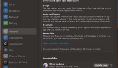 O întrebare la care am așteptat răspunsul cu puțină îngrijorare a fost legată cum instalezi update-urile de macOS (Sequoia 15.7.2 în cazul meu) pe un sistem cu OpenCore Legacy Patcher.
