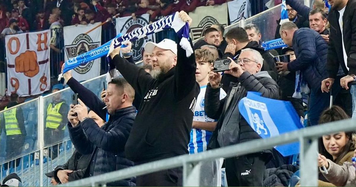 Record în Bănie! VIDEO. Fanii Rapidului, deplasare impresionantă pe „Ion Oblemenco”: e cel mai mare număr de oaspeți de pe noul stadion