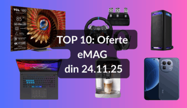 Oferte eMAG din 24.11.25 (cel mai performant espressor automat de la Philips, televizor TCL QD-MiniLED pe diagonală mare și cu garanție pe 5 ani, boxă audio Sony de putere mare etc)
