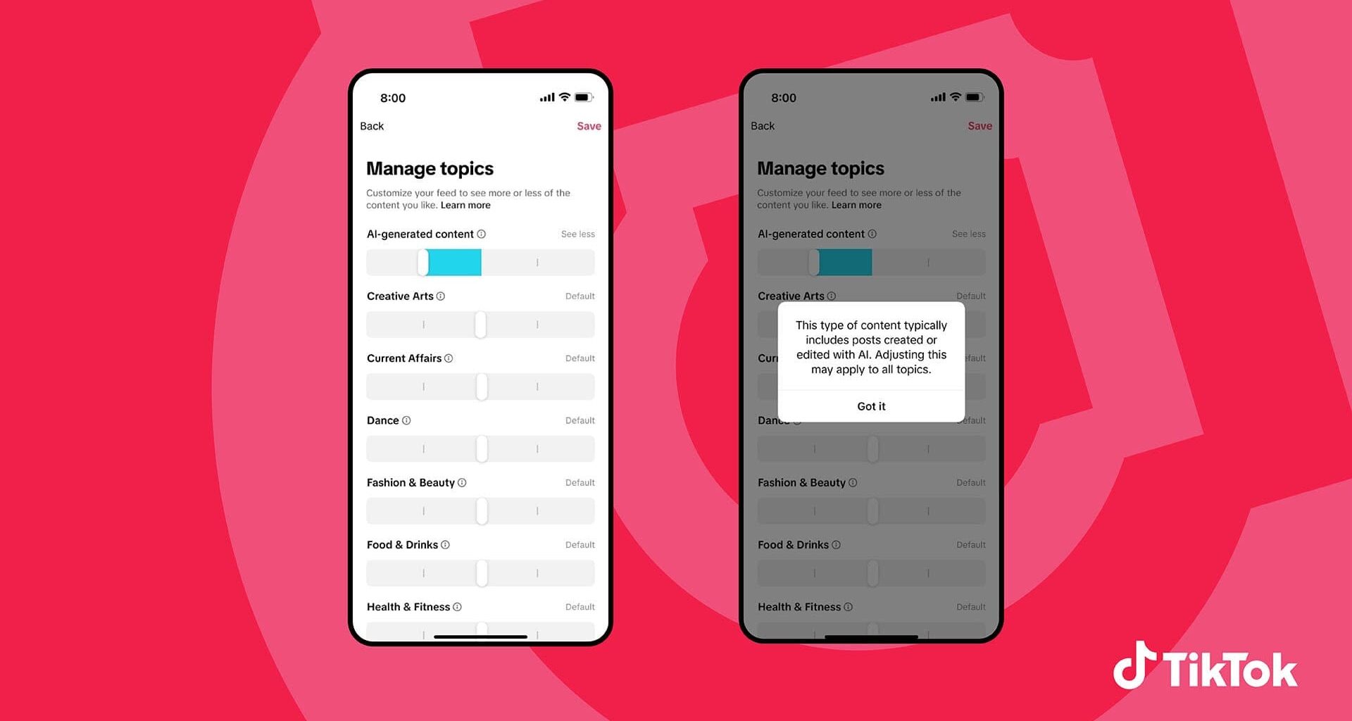 Sătul de clipuri false? TikTok testează funcția care ascunde postările AI din feed