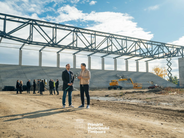 E gata în 2026! Răzvan Burleanu a mers în vizită pe noul stadion din România