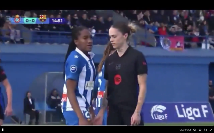 Maria Pilar Leon, acuzată de agresiune sexuală după gestul făcut la adresa Danielei Caracas, în Barcelona - Espanyol