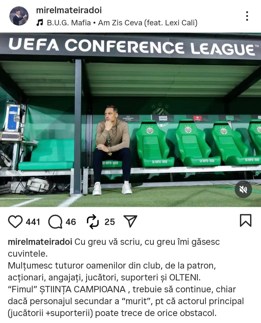 Mirel Rădoi a rupt tăcerea fix la miezul nopții: „Filmul trebuie să continue, chiar dacă personajul secundar «a murit»”