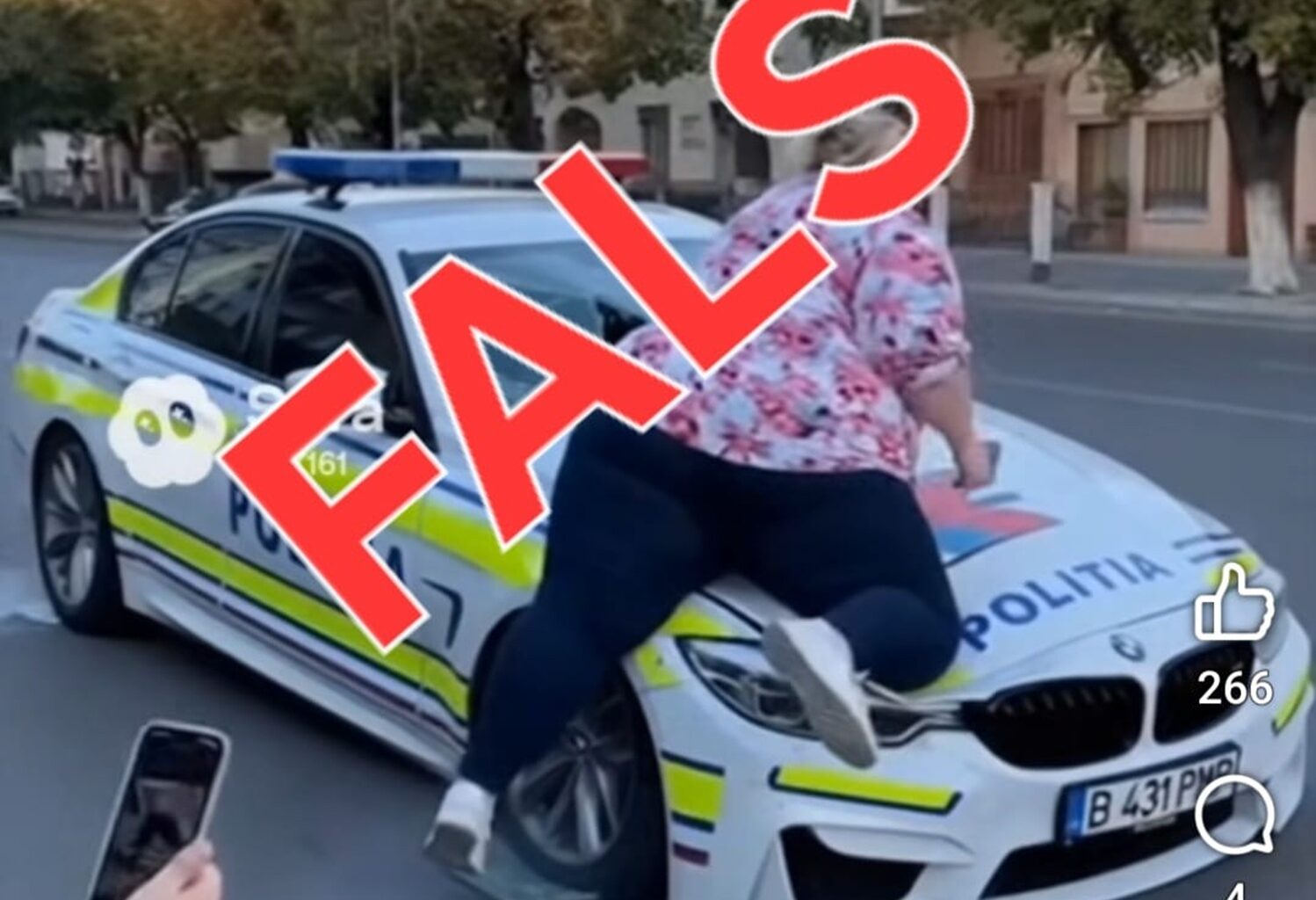 MAI demontează clipul viral cu o femeie care distruge mașina de poliție