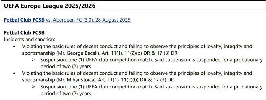 Gigi Becali și Mihai Stoica, sancționați de UEFA » „Am vaga senzație că cineva regizează chestiile astea”
