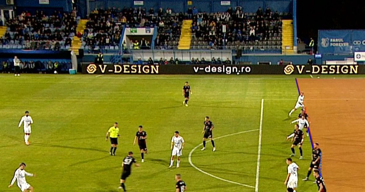 Moment incredibil la Farul - Csikszereda! FOTO: Gol anulat pe motiv de ofsaid, cu 20 de secunde înaintea reușitei » Cât a durat analiza VAR