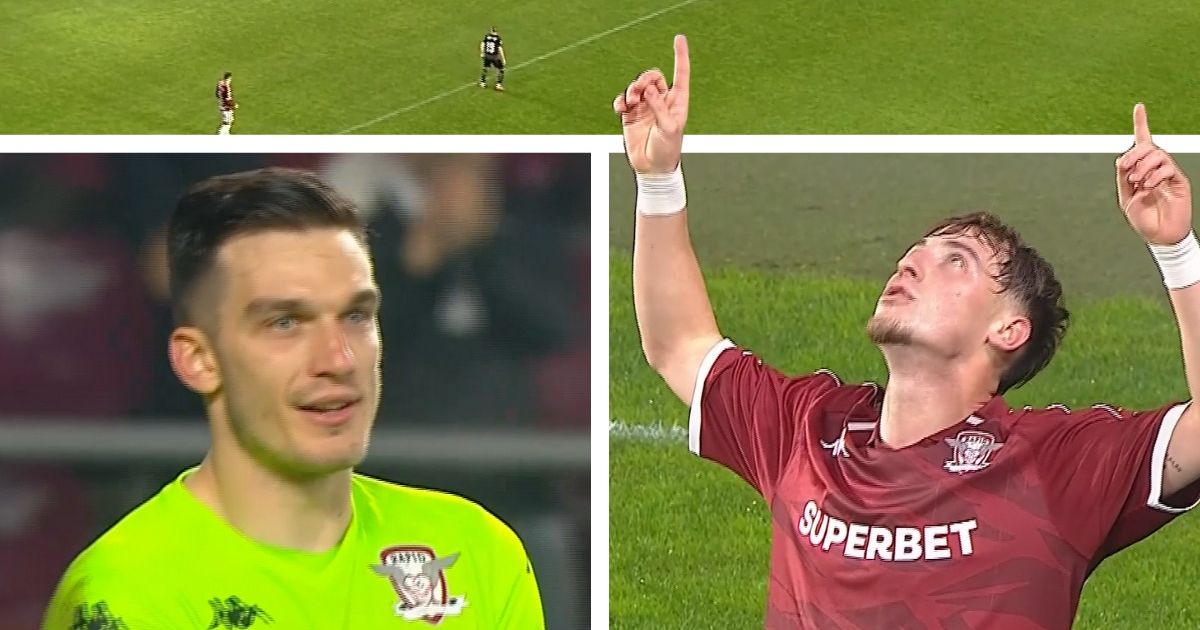 Gol rar în Liga 1. FOTO. Fază ca-n jocurile video la reușita Rapidului » Portarul Aioani a pasat decisiv!