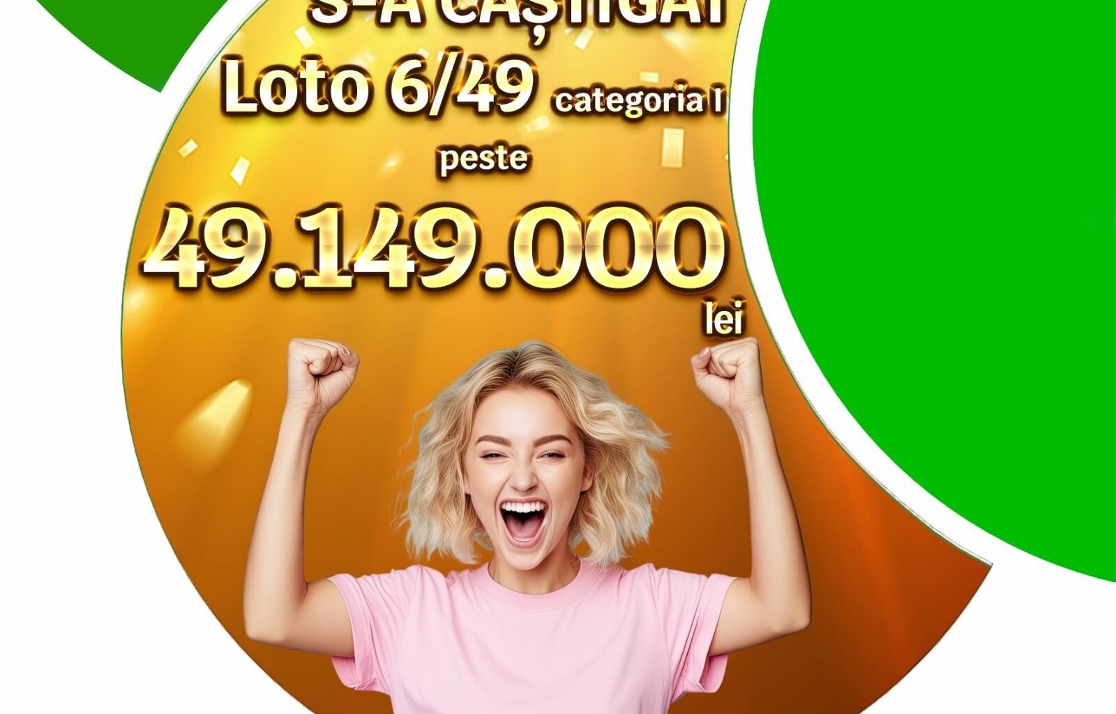 Câștigătorul premiului de 49,1 milioane lei la Loto 6/49: Continuați să visați!