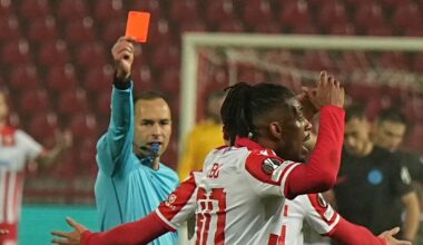 „Roșu” pe Marakana. FOTO. Steaua Roșie Belgrad, în inferioritate din minutul 27 » Ce s-a întâmplat