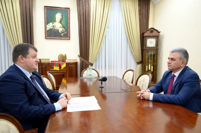 Rezultatele au fost raportate de pretinsul șef al CEC. FOTO: Telegram.org/ Novosti Pridnestrovia