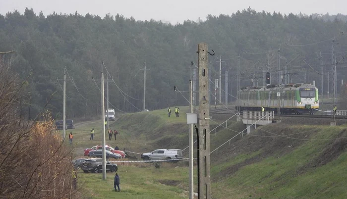 Sabotaj pe calea ferată a Polonie/FOTO:X